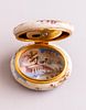 Viennese Enameled Snuff Box with Integrated Clock. 19th century Austrian Enameled Snuff Box with Image - 5