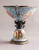 Viennese Enameled Silver Tazza. Viennese silver tazza, from the second half of the 19th century. Image - 4