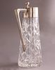 German Silver & Crystal Pitcher, Posen. Early 20th century German silver and crystal pitcher by Image - 1
