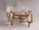 European Glass & Silver Centerpiece. European glass and 800 silver centerpiece, decorated with Image - 2