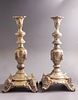 European Silver Candlesticks. Pair of European silver candlesticks, circa 1900. Embossed with Image - 2
