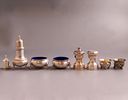 Silver Items, Various Origins. Lot of 8 silver items, various origins including salt and pepper Image - 2