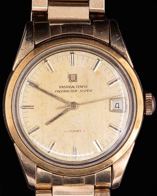 שעון יד, Universal Gen&egrave;ve Polerouter Super. שעון יד אוטומטי לגבר, Universal Gen&egrave;ve 