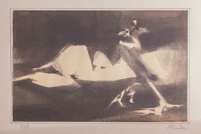 Joseph Hirsch (1920-1997), "Tzvia", 1988-1989, watercolors on paper, 17.5X25 cm, Signed and