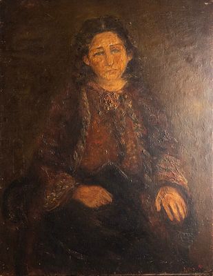 Yitzhak Frenkel-Frenel (1900-1981), Portrait of Miriam Anis (Anisfeld)-Frankel, 1940, oil on