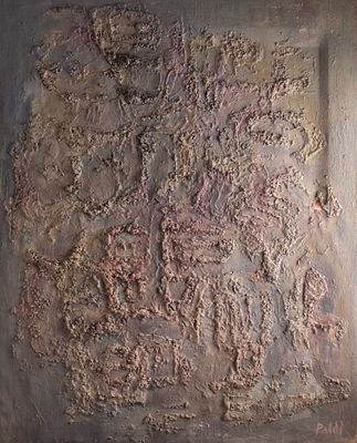 Israeli Paldi (1892-1979), Abstract, oil on canvas, 80.5X65 cm, signed. Paint is slightly