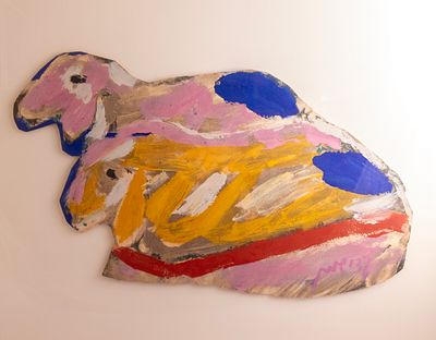 Menashe Kadishman (1932-2015), sheep, acrylic on cardboard, 32X48 cm, Signed.