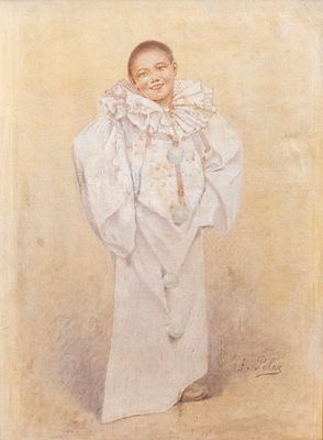 Fernand Pelez (1843-1913), A boy, oil on canvas, 73X50 cm, signed.