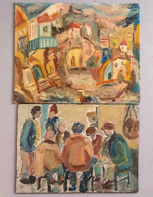 Various Artists. Lot of 11 paintings, various artists including B. Sokiranisky (1857-1953)