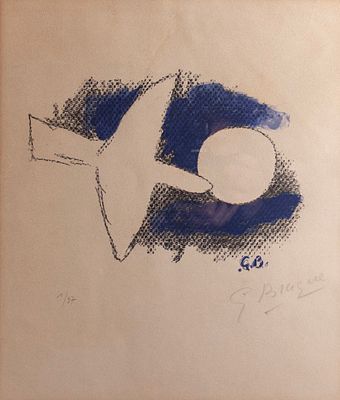 Georges Braque (1882-1963), "L'oiseau devant la lune", from "Arthur Rimbaud vu par les peintres