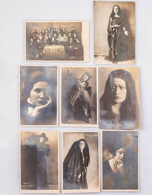 צילומים, תאטרון הבימה. לוט 8 גלויות מצולמות (RPPC) - תאטרון "הבימה", פולין, שנות ה- 20-30 