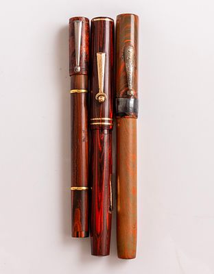 עטים נובעים, Wahl/Waterman. לוט 3 עטים נובעים, כולל Wahl Rosewood, Waterman Safety ו- Waterman 