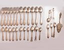 Silver Cutlery. Lot of silver cutlery, mainly American sterling silver (partial set). Length: Image - 1