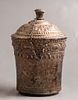 Silver Cup, Far East. Silver lidded cup from the Far East, probably Indian. Embossed with floral Image - 1