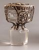 Silver & Glass Decanter, Hanau. German crystal and silver decanter by Wolf & Knell, Hanau, 19th Image - 4