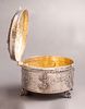 European Silver Box. European sterling silver box, embossed with Putti figures and floral Image - 3