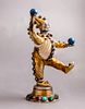 German Silver Figurine, 19th century. German silver figurine of an Arlecchino, 19th century. Image - 3