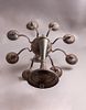 Iraqi Silver Hanukkah Menorah, Baghdad, c. 1940. Can also be hung on the wall. Height (when Image - 2