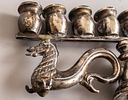 Viennese Hanukkah Menorah. Silver Hanukkah menorah by Hermann S&uuml;dfeld, Vienna, 1883-1909. Image - 6