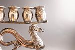 Viennese Hanukkah Menorah. Silver Hanukkah menorah by Hermann S&uuml;dfeld, Vienna, 1883-1909. Image - 8