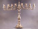 Silver Hanukkah Menorah, Germany, circa 1900. Decorated with openwork and a double-eagle Image - 1