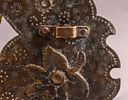 Dutch Hanukkah Menorah. 19th century Dutch brass Hanukkah Menorah. Back decorated with open work Image - 2