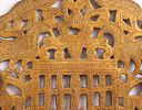 Brass Hanukkah Menorah, Morocco. 19th century Moroccan Brass Hanukkah Menorah from T&eacute;touan. Back Image - 3