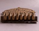 Brass Hanukkah Menorah, Morocco. 19th century Moroccan Brass Hanukkah Menorah from T&eacute;touan. Back Image - 6
