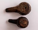 Antique Yemenite Stone Carved Oil Lamps. Lot 2 antique clay oil lamps, 18th century - 19th Image - 4