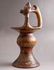 Terracotta Menorah, North Africa. North African Terracotta Sabbath lamp, probably from Libya Image - 2