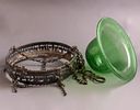 North African Memorial Shabbat Lamp. North African Silver and glass memorial lamp for Shabbat Image - 1
