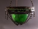 North African Memorial Shabbat Lamp. North African Silver and glass memorial lamp for Shabbat Image - 3