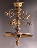 Bronze Jewish Lamp (Judenstern). 19th century bronze Jewish lamp (Judenstern) from Image - 1