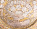 Jewish Brass Tray, Damascene Work. Fine Jewish brass tray, inlaid with silver, copper and gold Image - 1
