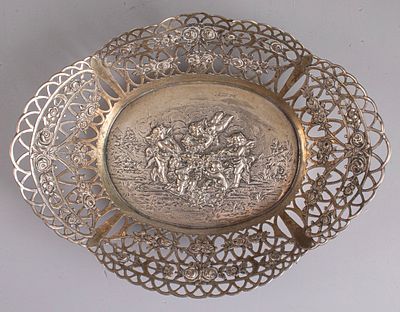 silver Basket, Germany. 800 silver basket by Robbe & Berking, Germany, Flensburg, circa 1900. 