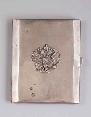 Polish Silver Cigarette Case. Polish silver cigarette box, circa 1920. Decorated with engraving 