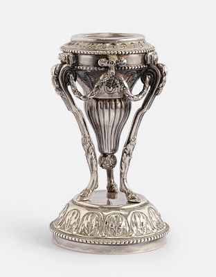 Silver Vase, France. Silver vase, Paris, Circa 1775. Neo-classical/Empire style, embossed with 