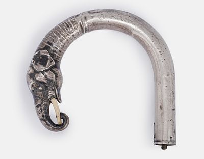 Silver Walking Stick/Umbrella Handle, France. Silver handle for a walking stick/umbrella 