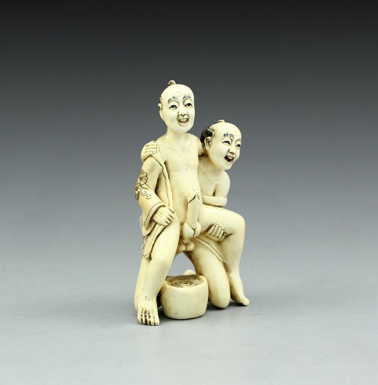 Price Guide For Carved Ivory Erotic Netsuke Together With