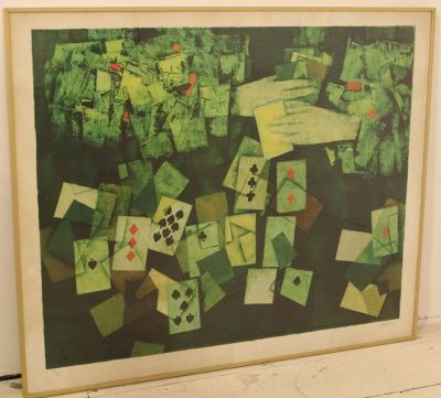 מרדכי ארדון, קלפים. מרדכי ארדון (1896-1992), קלפים, ליטוגרפיה, 65X78 ס"מ, חתום וממוספר 78/160.