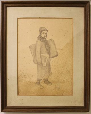 אבל פן, ילד יהודי. אבל פן (1883-1964), ילד יהודי, ליטוגרפיה, 39X28 ס"מ. חתומה בעפרון וממוספרת 