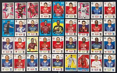 לוט 36 קלפי איסוף, שונים זה מזה , של שחקני ליגת העל הישראלית בכדורגל, מסדרת FOOTBALL STARS 