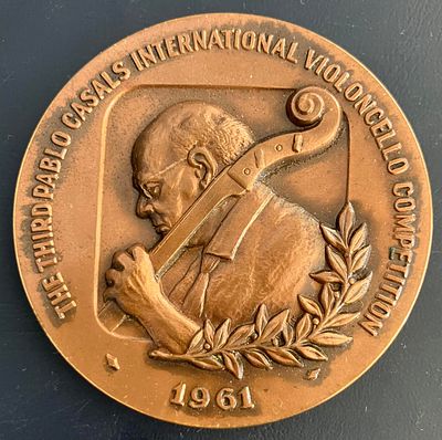 תחרות בינלאומית שלישית לצ'לו ע"ש פאבלו קזאלס, תשכ"ב - מדליה ממלכתית, לא נפוצה , מברונזה 