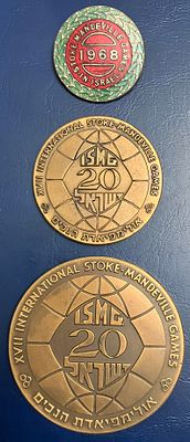 לוט סיכה ו-2 מדליות ממלכתיות של אולימפיאדת הנכים , שנערכה בישראל בשנת 1968: 
2 מדליות 