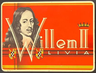 קופסא נושנה (וינטג') לסיגרים מהולנד, הנושאת את דיוקנו של וילהלם ה-II .