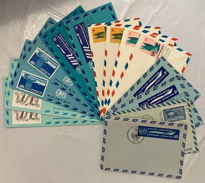 לוט 14 איגרות אוויר, שונות זו מז ו, של האו"ם .