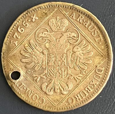 אוסטריה 30 קרויזר, 1765 (מריה תרזה - נשר עם 5 מעילי נשק) - מטבע נדיר עשוי כסף 0.583 , מתקופת 