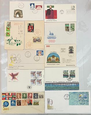 לוט 11 מעטפות מסקרנות, שונות זו מזו , ממגוון מדינות העולם ( אוסטריה, ארה"ב, גרמניה, יפן, כף 