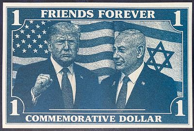 ONE COMMEREMORATIVE DOLLAR: FRIENDS FOREVER - שטר פנטזיה הנושא את דיוקנאותיהם של 