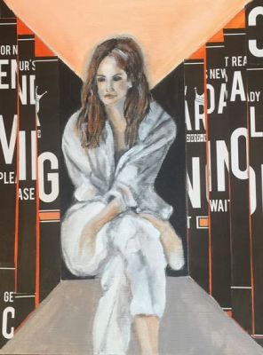 אורית הלפרן, נ. 1958, טכניקה מעורבת , אקריליק על בד, 40 על 30 ס"מ, . מציגה ומוכרת בתערוכות בארץ 